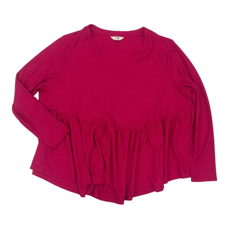 Women's Sleeveless BlouseTop Ls By Terra & Sky In Pink, Size:2X