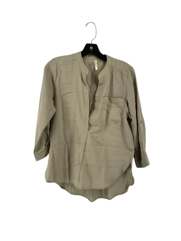 Women's Blouse for OfficeTop 3/4 Sleeve By Truth In Grey, Size: S