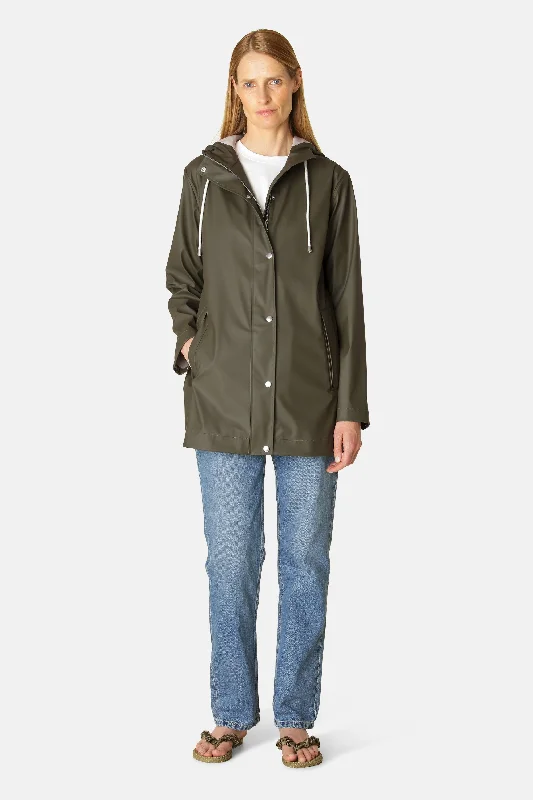 men's shearling coat with zippersRain Jacket - Army