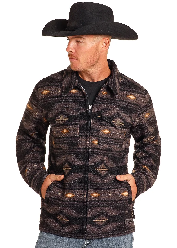 men's winter coat with thermal liningBerber Jacket - Black Aztec