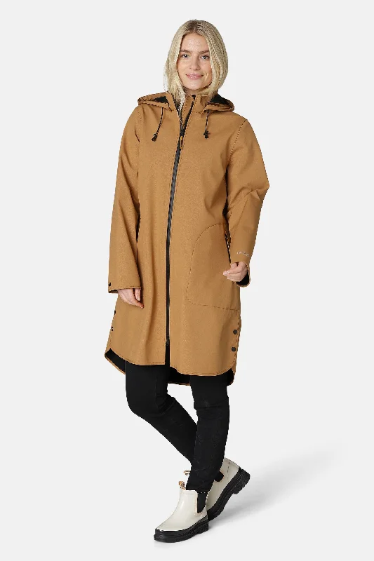 men's tailored wool coat with beltRaincoat - Cashew