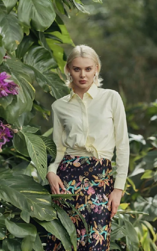 straw hats for summerPrinted Satin Slip Skirt-Hawaiian Floral