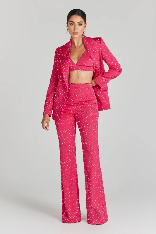 stylish fedoras with satin liningsKira Hot Pink Trousers