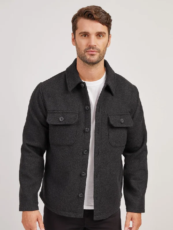 men's tailored blazer jacketOversized Wool Shirt Jacket