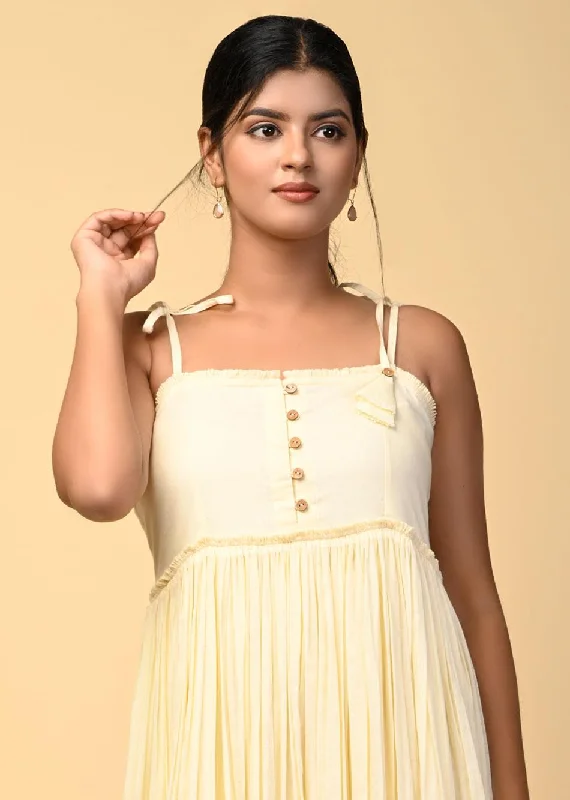 lightweight sports hatsYellow Strappy Tiered Dress