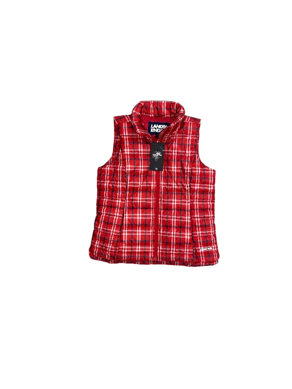Women's PeacoatsVest Puffer & Quilted By Lands End In Plaid Pattern, Size: Xs