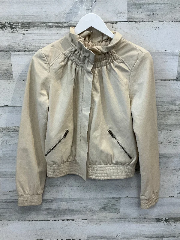 Women's Coats with SleevesJacket Moto By Hinge In Cream, Size: S