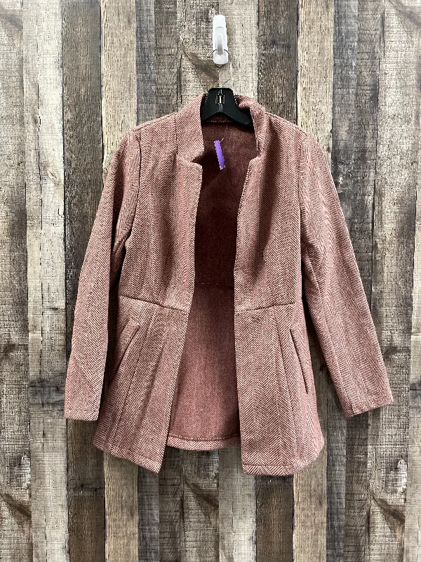 Women's Coats with Fur Trimmed SleevesCoat Peacoat By Shein In Red, Size: S