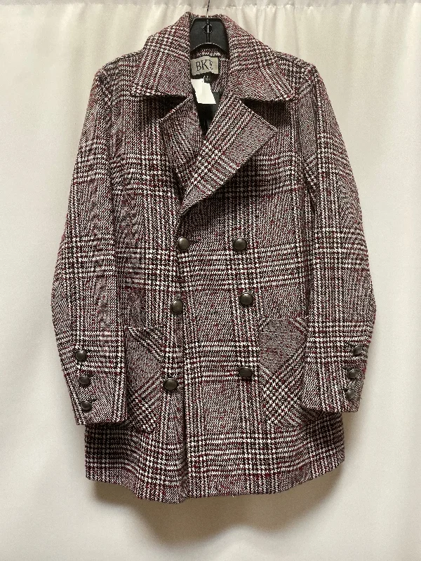 Women's Anorak CoatsCoat Peacoat By Bke In Red & White, Size: S