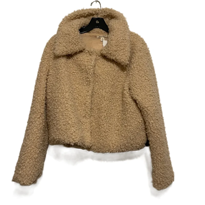 Women's Zip-Up CoatsJacket Faux Fur & Sherpa By Miami In Brown, Size: S
